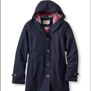 LL BEAN Macintosh Easy Wear Trench Coat Navy XL / 1X
